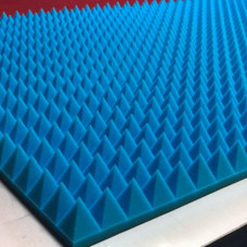 Поролон акустический пирамида 60 мм (основание 15 мм+60 мм пирамида) голубой