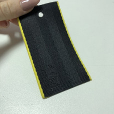 Лента ремня безопасности 104 черная с желтым 50 мм