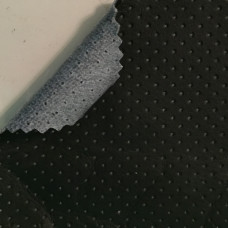 Экокожа черная перфорация с клеевым слоем (самоклейка) толщина 1 мм