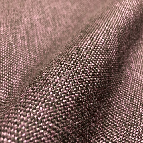 Рогожка обивочная ткань для мебели черно-фиолетовая крафт 13 -  .